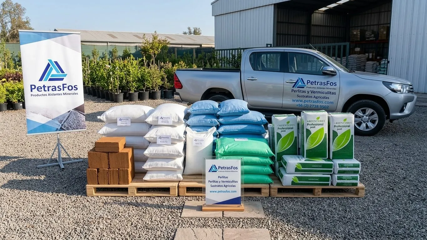 Camión y productos Petrasfos listos para despacho